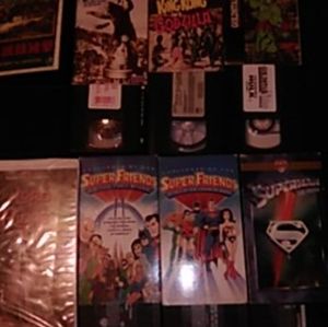 11 movies,two paper back books